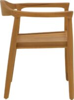 Πολυθρόνα Ganny pakoworld teak ξύλο σε φυσική απόχρωση 59x56x71εκ - Image 5