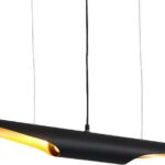 Φωτιστικό οροφής Gikline pakoworld μαύρο-χρυσό μέταλλο Φ60x6εκ