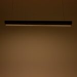 Φωτιστικό οροφής Rafmole pakoworld led μαύρο μέταλλο-ξύλο 120x7.5εκ - Image 2