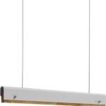 Φωτιστικό οροφής Rafmole pakoworld Led λευκό μέταλλο-ξύλο 120x7.5εκ