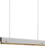 Φωτιστικό οροφής Rafmole pakoworld Led λευκό μέταλλο-ξύλο 120x7.5εκ