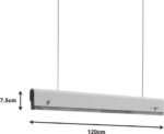 Φωτιστικό οροφής Rafmole pakoworld Led λευκό μέταλλο-ξύλο 120x7.5εκ - Image 3