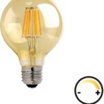 Λαμπτήρας LED G95 Bulb pakoworld dimmable 4W E27 2700K 200-220V amber