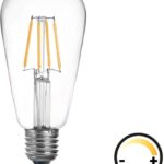 Λαμπτήρας LED ST64 Bulb pakoworld dimmable 8W E27 2700K clear