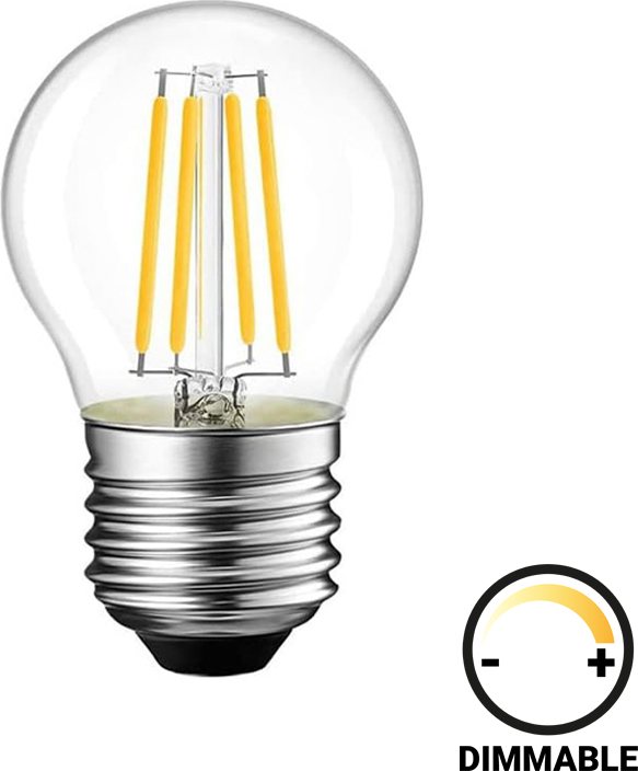 342-000084 Λαμπτήρας LED G45 Bulb pakoworld dimmable 4W E27 clear - Image 1