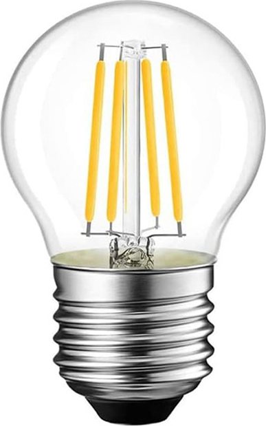 342-000085 Λαμπτήρας LED G45 Bulb pakoworld 6W 2700K E27 clear - Image 1