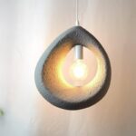 Φωτιστικό οροφής led Ferclyn pakoworld E27 ps σε ανοιχτό γκρι 32x24x35εκ - Image 2