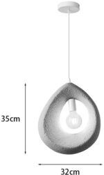 Φωτιστικό οροφής led Ferclyn pakoworld E27 ps σε ανοιχτό γκρι 32x24x35εκ - Image 3
