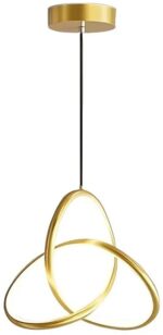 Φωτιστικό οροφής Trinity pakoworld led μέταλλο χρυσό Φ22x100εκ