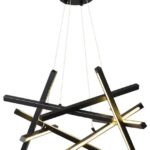 Φωτιστικό οροφής Luminis pakoworld led μέταλλο μαύρο 85x85x40εκ