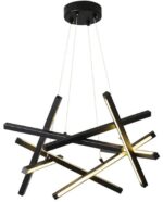 Φωτιστικό οροφής Luminis pakoworld led μέταλλο μαύρο 85x85x40εκ