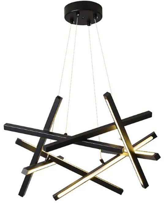 342-000134 Φωτιστικό οροφής Luminis pakoworld led μέταλλο μαύρο 85x85x40εκ - Image 1