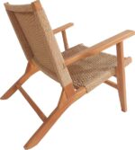 Πολυθρόνα Crosy pakoworld teak ξύλο σε φυσική απόχρωση 71x81x75εκ - Image 4