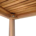 Τραπεζάκι ξαπλώστρας Poly pakoworld teak ξύλο σε φυσική απόχρωση 35x35x30εκ - Image 6