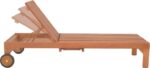 Ξαπλώστρα Sunnie pakoworld meranti ξύλο σε φυσική απόχρωση 200x65x35εκ - Image 4