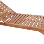 Ξαπλώστρα Melop pakoworld teak ξύλο σε φυσική απόχρωση 200x70x35εκ