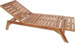 Ξαπλώστρα Melop pakoworld teak ξύλο σε φυσική απόχρωση 200x70x35εκ