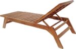 Ξαπλώστρα Melop pakoworld teak ξύλο σε φυσική απόχρωση 200x70x35εκ - Image 3