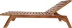 Ξαπλώστρα Melop pakoworld teak ξύλο σε φυσική απόχρωση 200x70x35εκ - Image 4