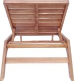 Ξαπλώστρα Melop pakoworld teak ξύλο σε φυσική απόχρωση 200x70x35εκ - Image 6