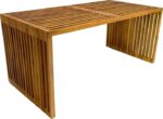Τραπέζι σαλονιού Marlin pakoworld teak ξύλο σε φυσική απόχρωση 100x50x45εκ - Image 2