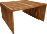 Τραπέζι Tinnie I pakoworld σετ 2τεμ teak ξύλο σε φυσική απόχρωση - Image 3