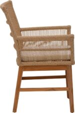 Τραπεζαρία Inca-Kenda I pakoworld σετ 3τεμ σε φυσική-μπεζ απόχρωση Φ80x75εκ - Image 4