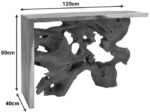 Κονσόλα Jako Inart teak ξύλο σε φυσική απόχρωση 120x40x80εκ - Image 5