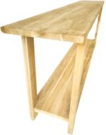 Κονσόλα Decoza pakoworld teak ξύλο σε φυσική απόχρωση 200x40x80εκ - Image 3