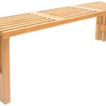 Παγκάκι Zen pakoworld teak ξύλο σε φυσική απόχρωση 140x35x48εκ
