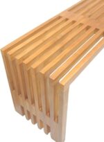 Παγκάκι Zen pakoworld teak ξύλο σε φυσική απόχρωση 140x35x48εκ - Image 4