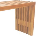 Παγκάκι Zen pakoworld teak ξύλο σε φυσική απόχρωση 140x35x48εκ - Image 5