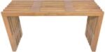 Παγκάκι Zen pakoworld teak ξύλο σε φυσική απόχρωση 90x30x48εκ - Image 2