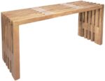 Παγκάκι Zen pakoworld teak ξύλο σε φυσική απόχρωση 90x30x48εκ