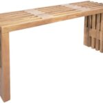 Παγκάκι Zen pakoworld teak ξύλο σε φυσική απόχρωση 90x30x48εκ