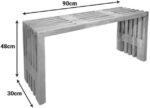Παγκάκι Zen pakoworld teak ξύλο σε φυσική απόχρωση 90x30x48εκ - Image 4