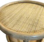 Βοηθητικό τραπέζι Moody pakoworld pe rattan σε φυσική απόχρωση Φ55x51εκ - Image 4