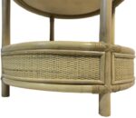 Βοηθητικό τραπέζι Moody pakoworld pe rattan σε φυσική απόχρωση Φ55x51εκ - Image 5