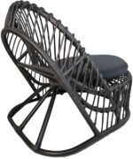 Πολυθρόνα Tromso paakoworld pe rattan σε μαύρη απόχρωση με μαύρο μαξιλάρι 80x85x98εκ - Image 3