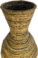 Διακοσμητικό βάζο Lerpon Inart banana rope σε φυσική απόχρωση Φ40x100εκ - Image 2