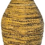Διακοσμητικό βάζο Lerpon Inart banana rope σε φυσική απόχρωση Φ40x100εκ