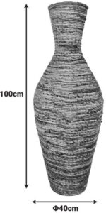 Διακοσμητικό βάζο Lerpon Inart banana rope σε φυσική απόχρωση Φ40x100εκ - Image 4