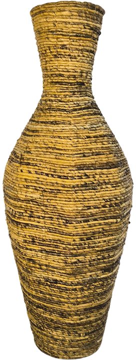 343-000097 Διακοσμητικό βάζο Lerpon Inart banana rope σε φυσική απόχρωση Φ40x100εκ - Image 1