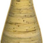Βάζο Virnia Inart pe rattan σε φυσική απόχρωση Φ40x100εκ