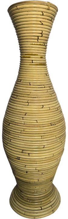 343-000108 Βάζο Virnia Inart pe rattan σε φυσική απόχρωση Φ40x70εκ - Image 1