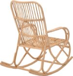 Κουνιστή πολυθρόνα Cormeny pakoworld rattan σε φυσική απόχρωση 68x109x103εκ - Image 3