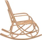 Κουνιστή πολυθρόνα Cormeny pakoworld rattan σε φυσική απόχρωση 68x109x103εκ - Image 4