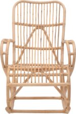 Κουνιστή πολυθρόνα Cormeny pakoworld rattan σε φυσική απόχρωση 68x109x103εκ - Image 5
