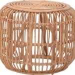 Σκαμπό Rajesty pakoworld rattan σε φυσική απόχρωση Φ60x46εκ