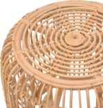Σκαμπό Rajesty pakoworld rattan σε φυσική απόχρωση Φ60x46εκ - Image 3